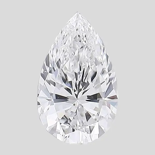 1.42 Carat Pear Shaped Lab Grown Diamond CVD F VVS2