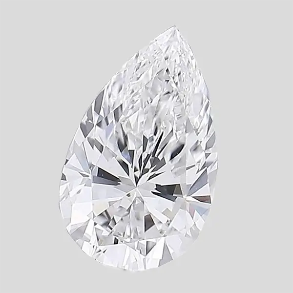 3.04 Carat Pear Lab grown Diamond CVD E VVS2
