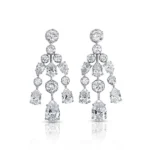 Pear Round Cut Lab Grown Diamond Earring 1