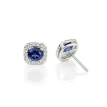 Lab Sapphire Necklace and Earring Set 2