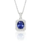 Lab Sapphire Necklace and Earring Set 3