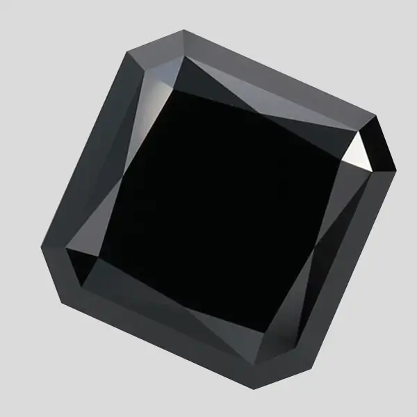 black lab grown diamond cushion