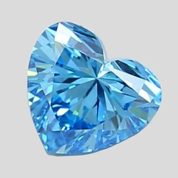 blue diamond lab grown heart