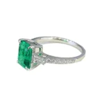 emerald cut ring set stackable 9k gold 3
