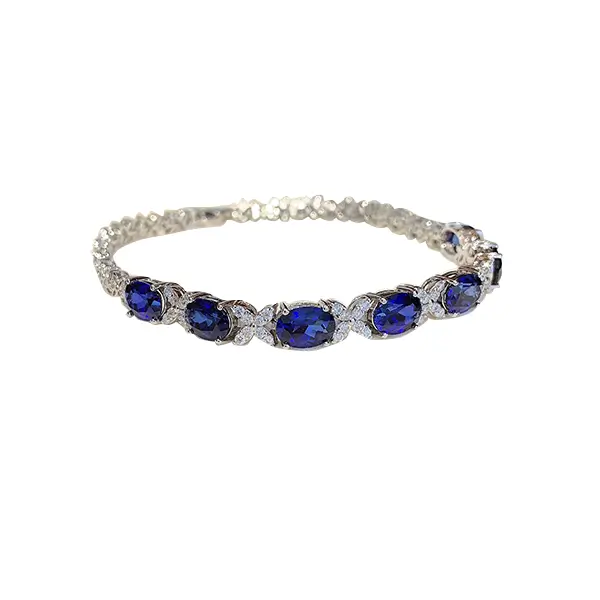 lab created blue sapphire bracelet butterfly lab diamonds 1