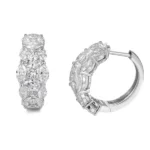 lab created diamond huggie earrings 1