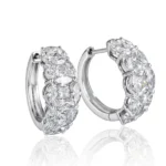 lab created diamond huggie earrings 2