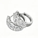 lab created diamond huggie earrings 3