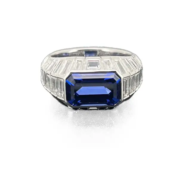 lab created sapphire mens ring 1