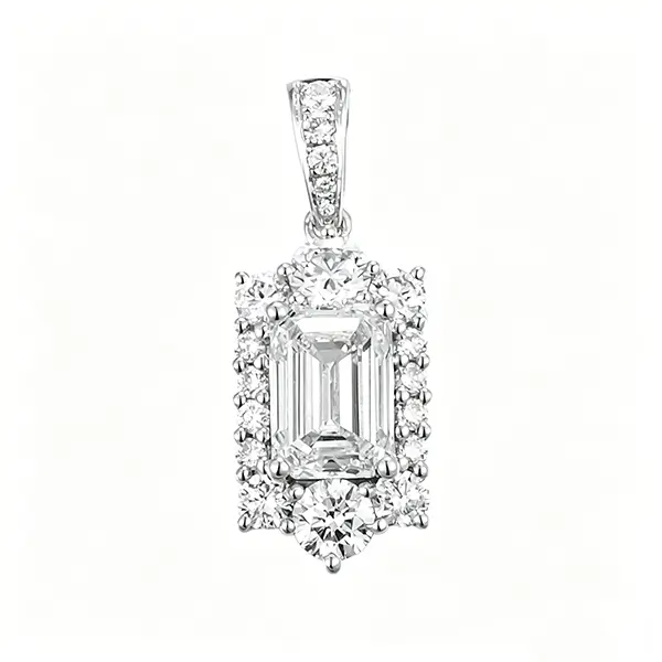 lab diamond dangling pendant 1