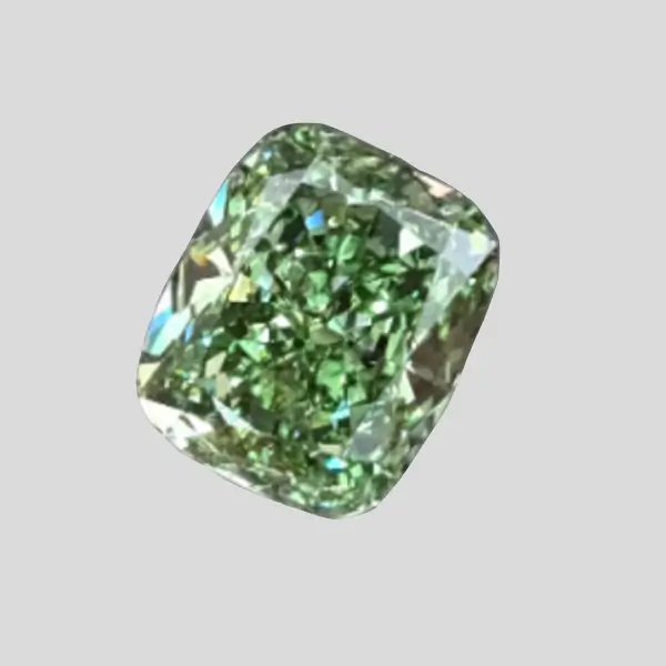 lab green diamond cushion