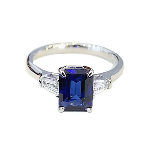 lab grown diamond and sapphire eternity ring 1