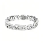 lab grown diamond bracelet white gold-2