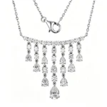 lab grown diamond necklace 14k gold-2