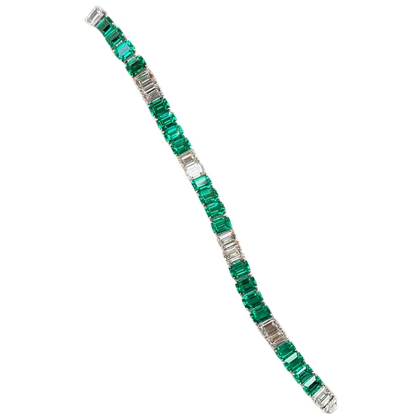 lab grown emerald tennis bracelet 1