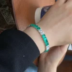 lab grown emerald tennis bracelet 4