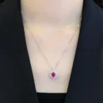 lab grown ruby flow pendant necklace 5