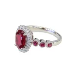 lab grown ruby ring 18k white gold 2