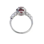 lab grown ruby ring 18k white gold 3