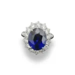 lab grown sapphire flower ring 1