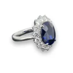 lab grown sapphire flower ring 2
