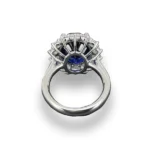 lab grown sapphire flower ring 3