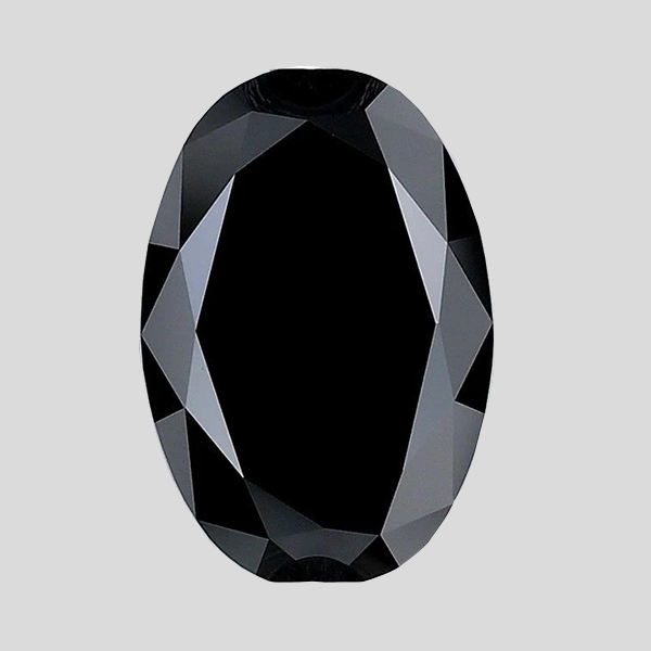 lab made black diamond oval