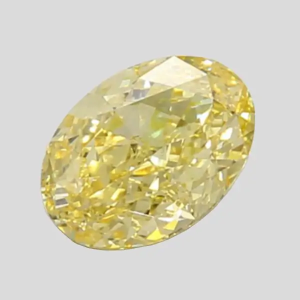 lab yellow diamond oval