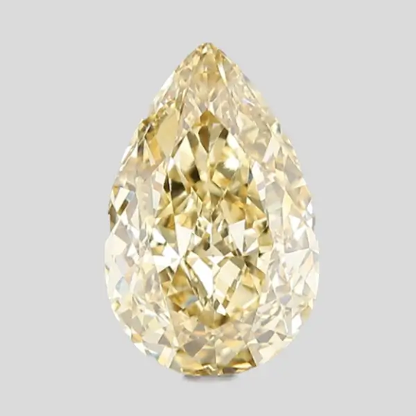 lab yellow diamond pear shape