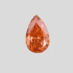 orange lab grown diamond pear