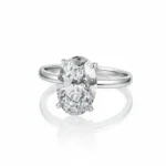 three stone wedding ring set 3