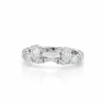three stone wedding ring set 4