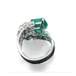 two stone lab grown emerald diamond ring 3