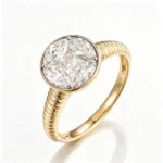 vintage lab grown diamond ring