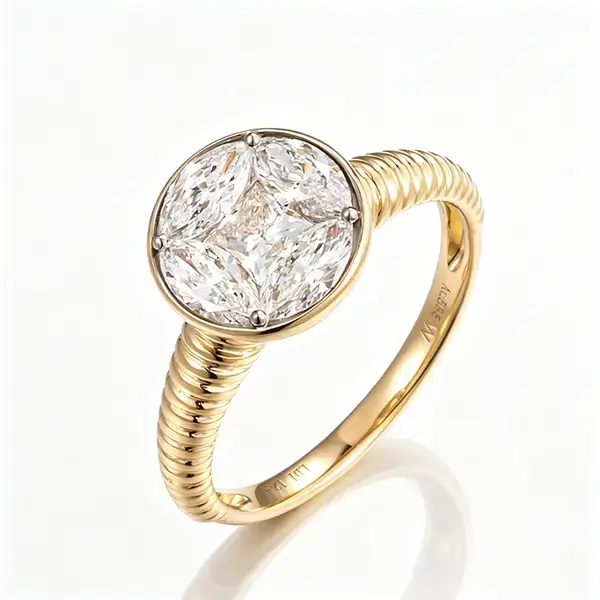 vintage lab grown diamond ring