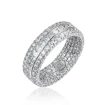 wedding band lab diamond triple row 1