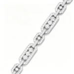 white gold lab diamond bracelet-3