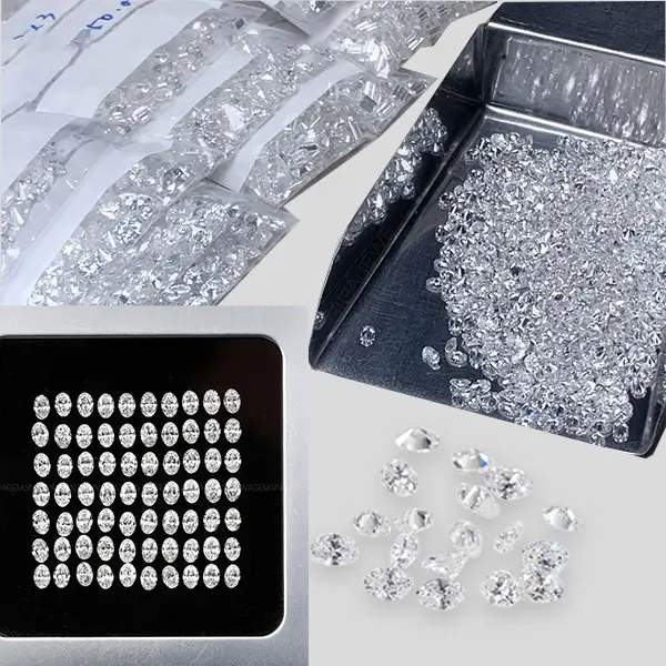 Oval Melee Lab Diamonds 2 Oval Melee Lab Diamonds 2