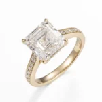 lab grown asscher cut diamond ring​ 1