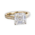 lab grown asscher cut diamond ring​4
