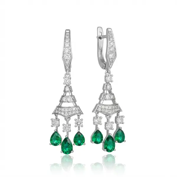 lab grown diamond drop earrings