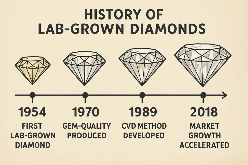 lab grown diamond history