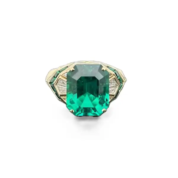 lab grown emerald gold ring 1