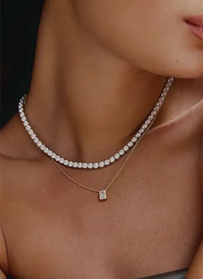 lab grown diamond necklaces