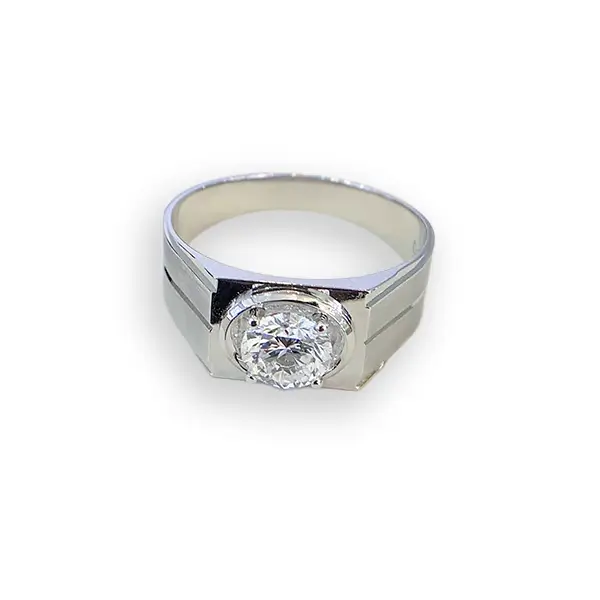 Lab Grown Diamond Ring Mens 18K Gold Wide Band Lab Grown Diamond Ring Mens 18K Gold Wide Band