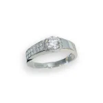 mens gold ring with lab diamonds-1