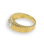 mens lab created diamond ring 18k yellow gold 3