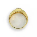 mens lab created diamond ring 18k yellow gold 4
