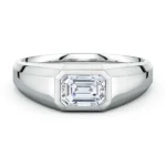 2.5 carat emerald cut diamond ring lab grown 1