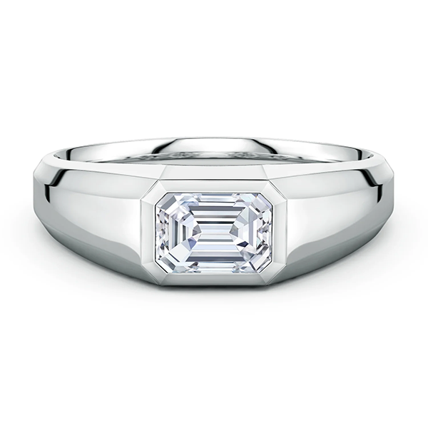 2.5 carat emerald cut diamond ring lab grown 1
